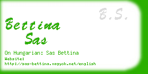 bettina sas business card